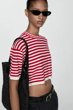 Remera corta rayas de Mango en Remeras para argentina