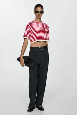 Remera corta rayas de Mango en Remeras para argentina
