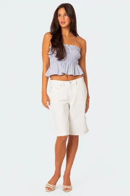Top arruchado look lino katherine de Edikted en Tops para argentina