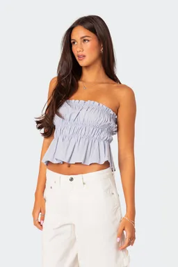 Top arruchado look lino katherine de Edikted en Tops para argentina