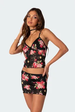 Musculosa encaje transparente portofino de Edikted en Tops para argentina