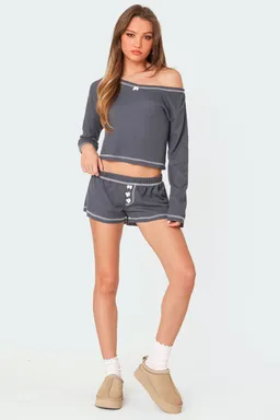 Shorts waffle peoni de Edikted en Shorts para argentina