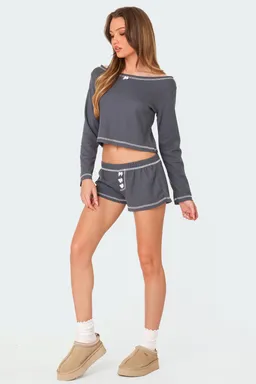 Shorts waffle peoni de Edikted en Shorts para argentina