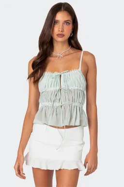 Top gasa transparente addy de Edikted en Tops para argentina