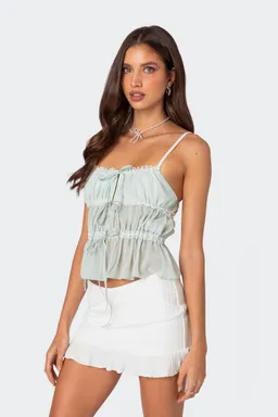 Top gasa transparente addy de Edikted en Tops para argentina