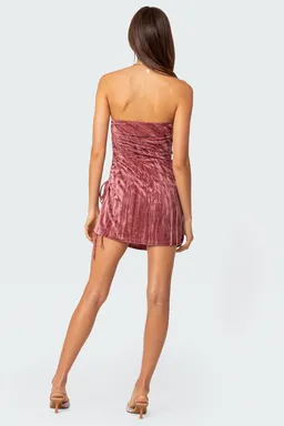 Mini vestido terciopelo ajustable de Edikted en Vestidos para argentina