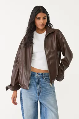 Cazadora oversize efecto piel de Stradivarius en Chaquetas para argentina