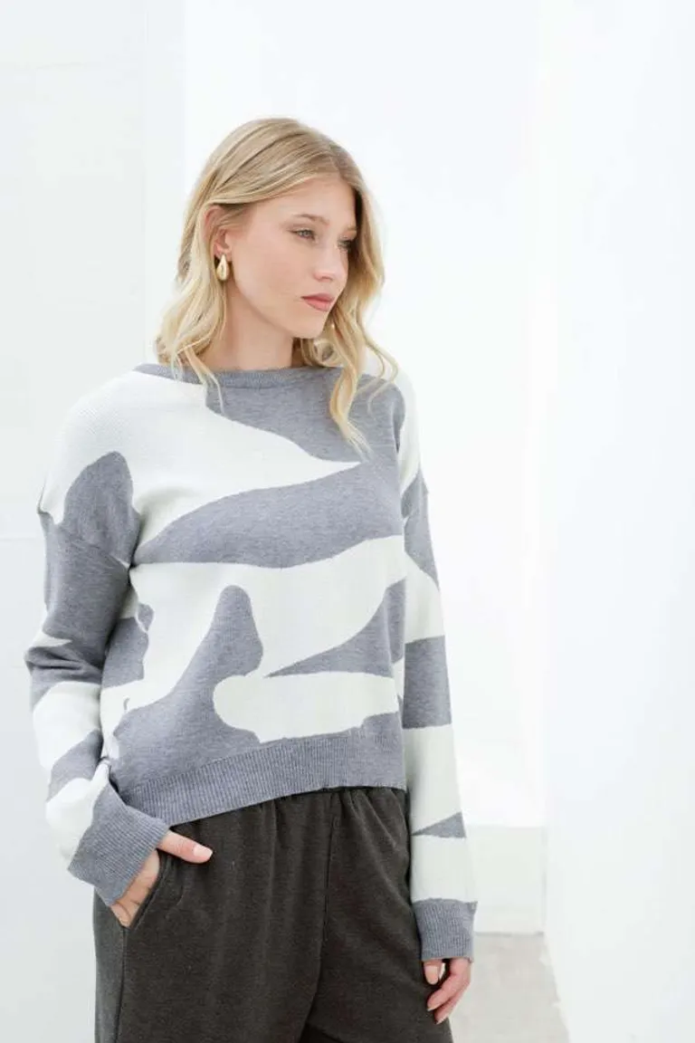 Suéter Elegante Jacquard de Hesed en Buzos y Sweaters para argentina