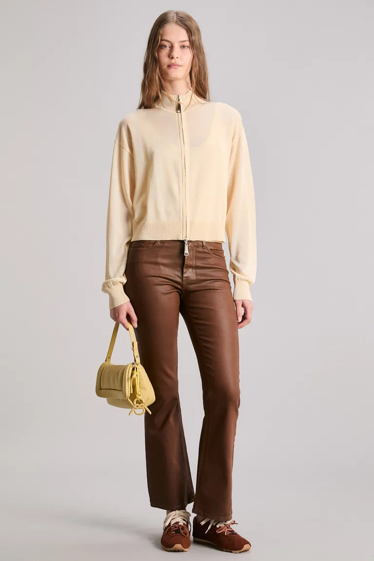Chaqueta bomber tejida con diseño oversized y transparencias de Kosiuko en Chaquetas para argentina