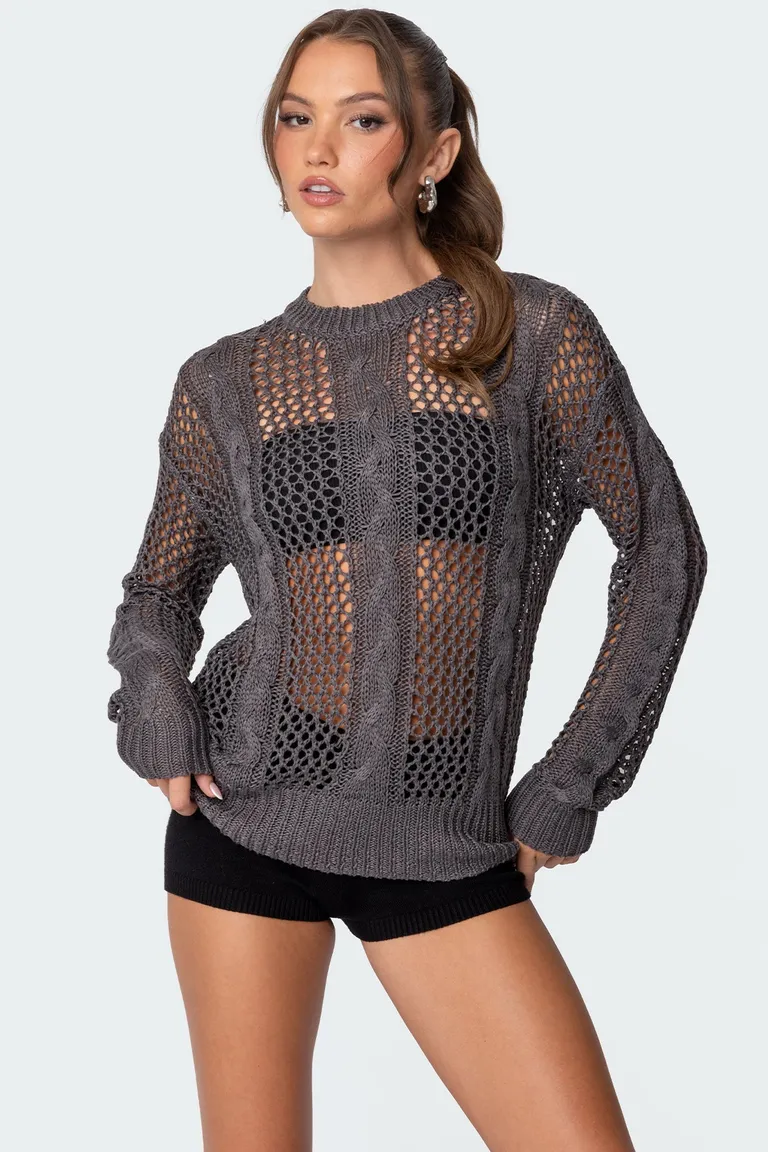 Sweater trenzado calado de Edikted en Buzos y Sweaters para argentina
