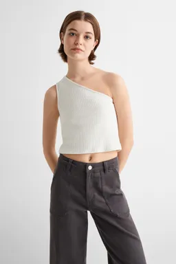 Top canalé con lúrex de Mango Teen en Tops para argentina