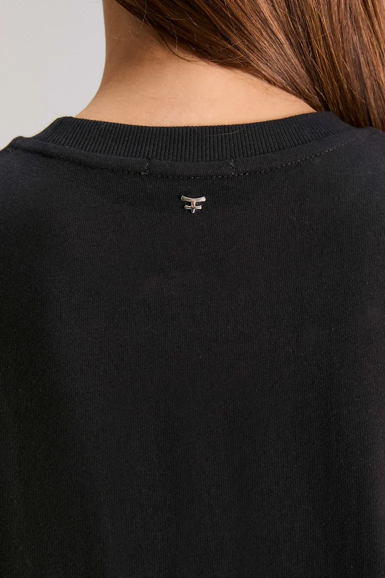 Remera de corte regular con bordado de mostacillas y destellos metálicos de Kosiuko en Remeras para argentina