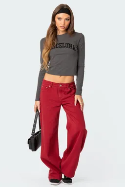 Roman jeans tiro bajo slouchy de Edikted en Pantalones para argentina