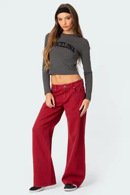 Roman jeans tiro bajo slouchy de Edikted en Pantalones para argentina