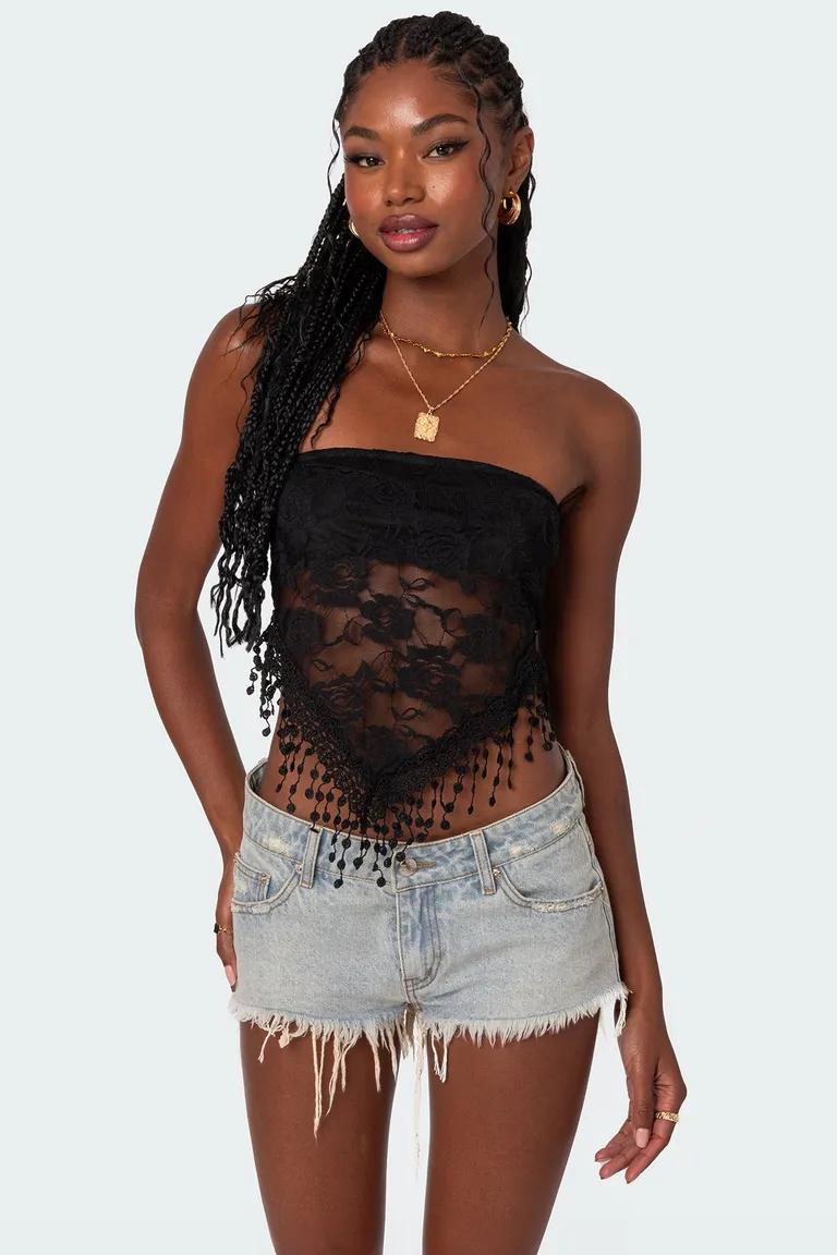 Top india strapless encaje de Edikted en Tops para argentina