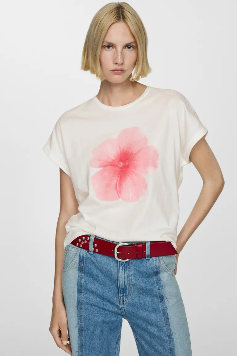 Remera estampada algodón de Mango en Remeras para argentina