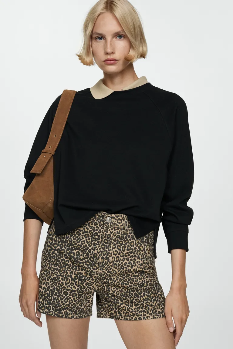 Shorts rectos leopardo de Mango en Shorts para argentina
