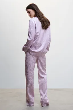 Pantalón satinado con topos de Mango en Pantalones para argentina