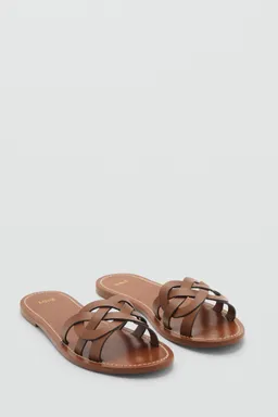 Sandalias cuero tira entrelazada de Mango en Sandalias para argentina