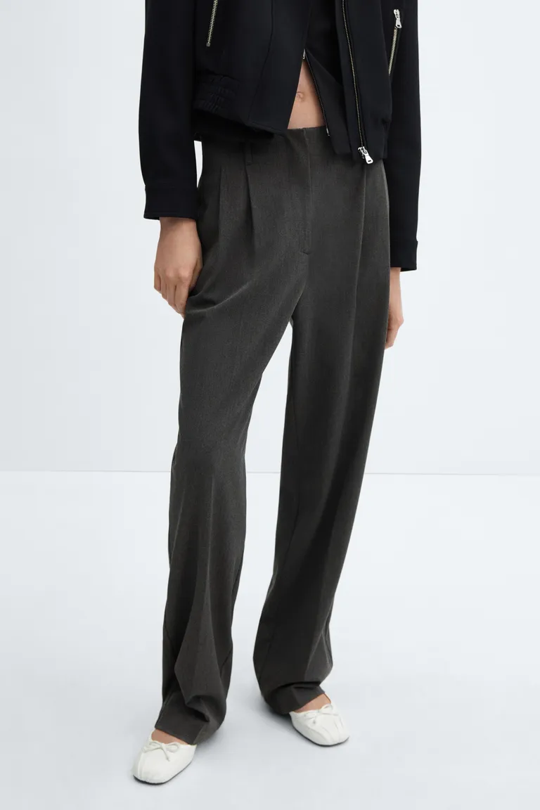Pantalón pinzas wideleg de Mango en Pantalones para argentina
