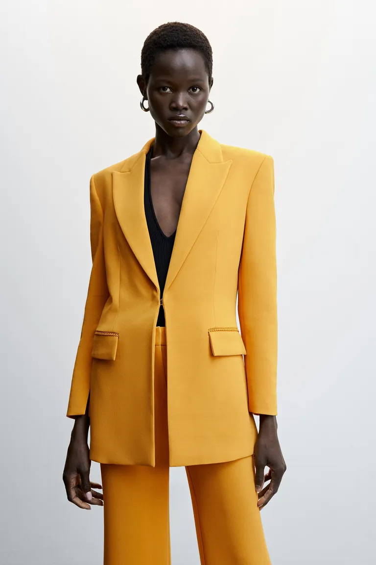 Pantalón traje bordado de Mango en Pantalones para argentina