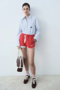 Shorts algodón mensaje estampado de Mango en Shorts para argentina
