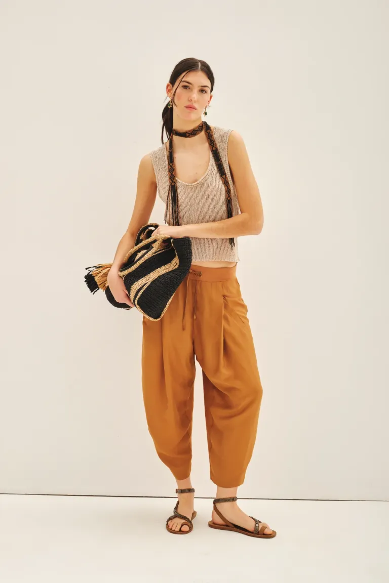 Pantalón Babucha de Viscosa y Seda para Mujer de Rapsodia en Pantalones para argentina