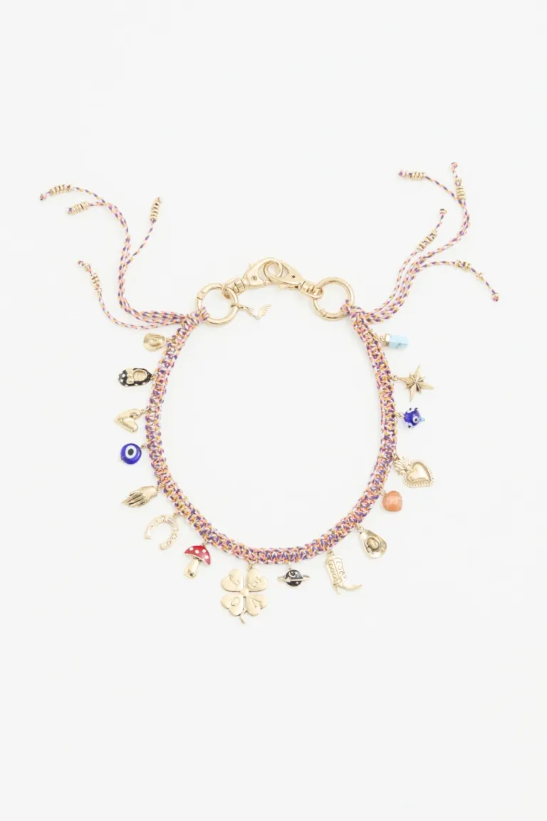 Adorno para cartera trenzado con dijes decorativos y cadena accesorio verano de Rapsodia en Llaveros para argentina