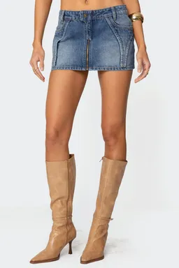 Mini falda anne denim cierre de Edikted en Shorts para argentina