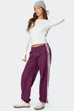 Pantalón deportivo nylon rayas lazo de Edikted en Pantalones para argentina