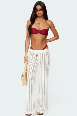 Pantalón tejido calado echo de Edikted en Pantalones para argentina
