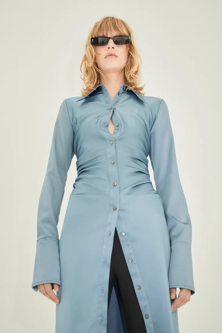 Vestido camisero satinado entallado de Mango en Vestidos para argentina