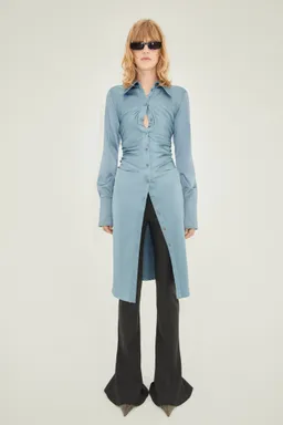 Vestido camisero satinado entallado de Mango en Vestidos para argentina