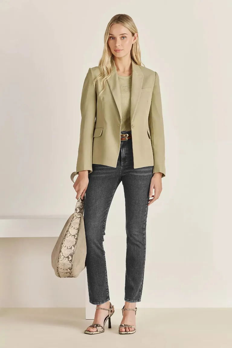 Pantalón de denim de tiro alto en corte skinny con lavado negro envejecido de Tucci en Pantalones para argentina