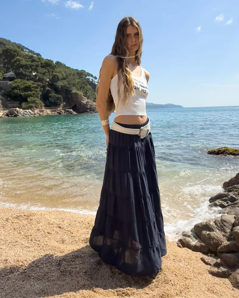 Falda midi rústica de Bershka en Faldas para argentina