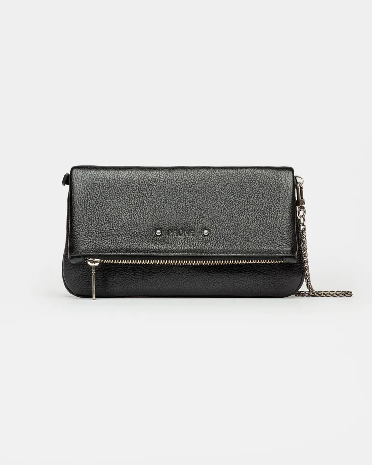Mini bolsa de mano en cuero negro, diseño versátil y elegante de Prüne en Bolsos y Carteras para argentina