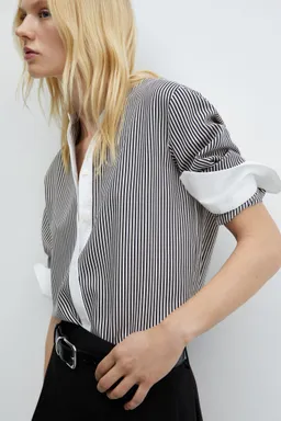 Camisa rayas contraste de Mango en Camisas para argentina