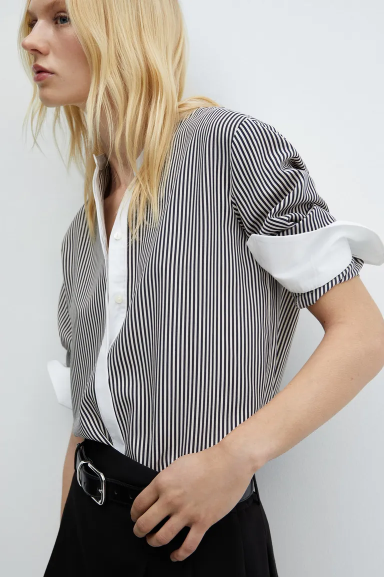 Camisa rayas contraste de Mango en Camisas para argentina