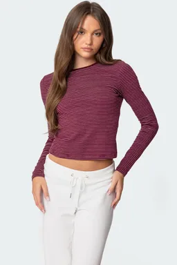 Brianna remera rayas manga larga de Edikted en Remeras para argentina
