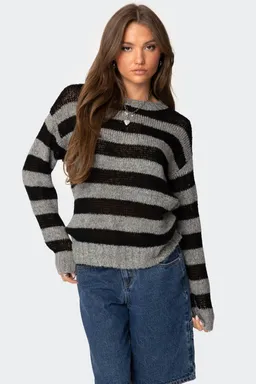 Sweater rayado tejido liviano de Edikted en Buzos y Sweaters para argentina