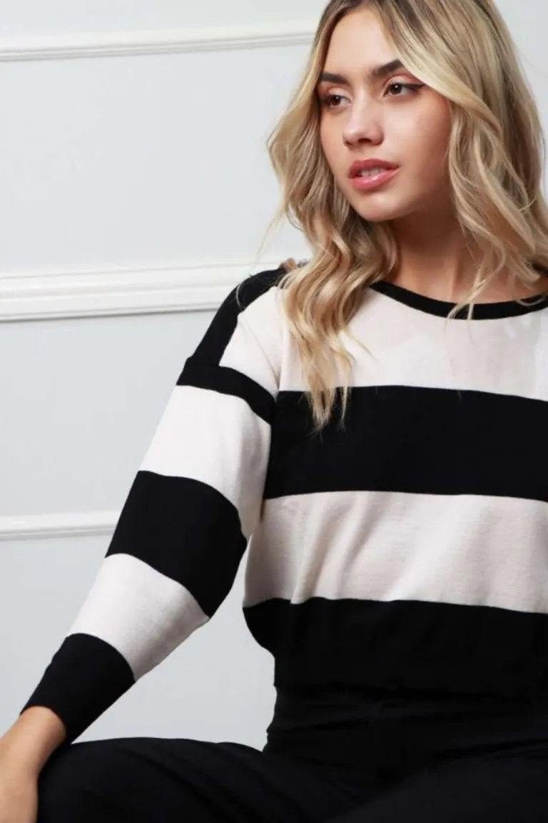 Sweater Rayado Corto de Hesed en Buzos y Sweaters para argentina