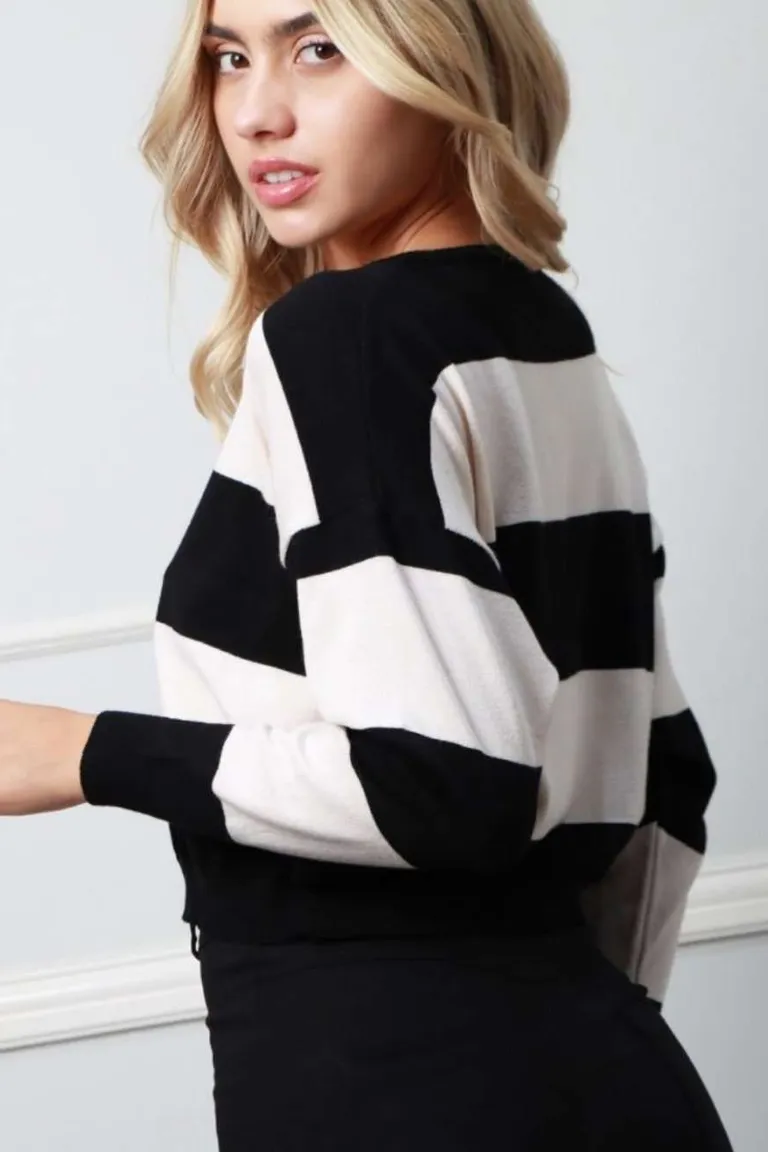 Sweater Rayado Corto de Hesed en Buzos y Sweaters para argentina