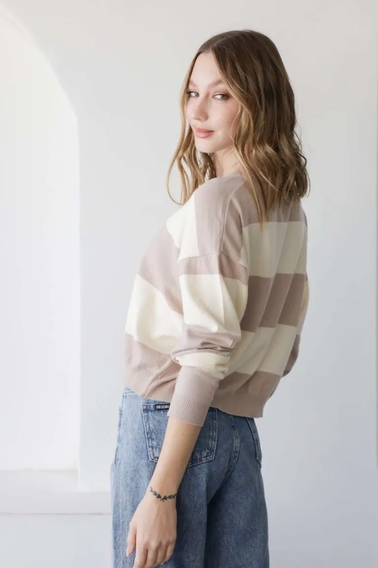 Sweater Rayado Corto de Hesed en Buzos y Sweaters para argentina