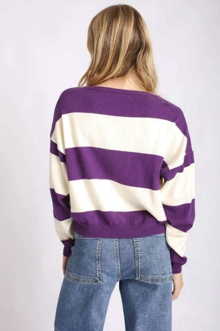 Sweater Rayado Corto de Hesed en Buzos y Sweaters para argentina