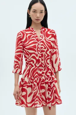 Vestido estampado con volantes de Mango en Vestidos para argentina