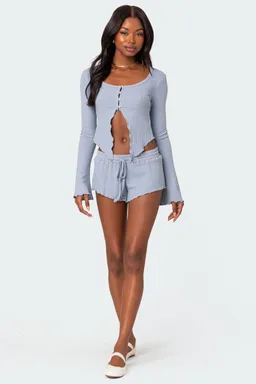 Shorts rib canalé cozy de Edikted en Shorts para argentina