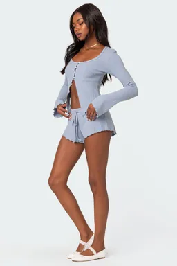 Shorts rib canalé cozy de Edikted en Shorts para argentina