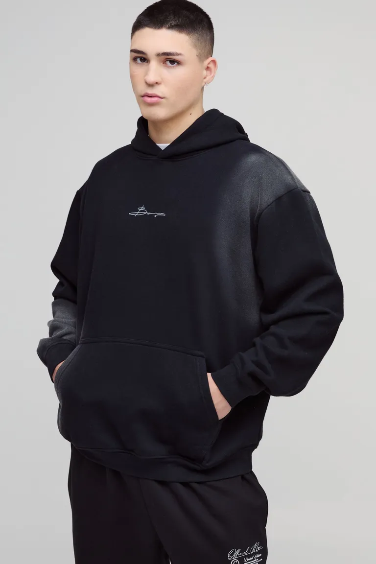 Buzo con capucha lavado spray de Boohooman en Buzos y Sweaters para argentina