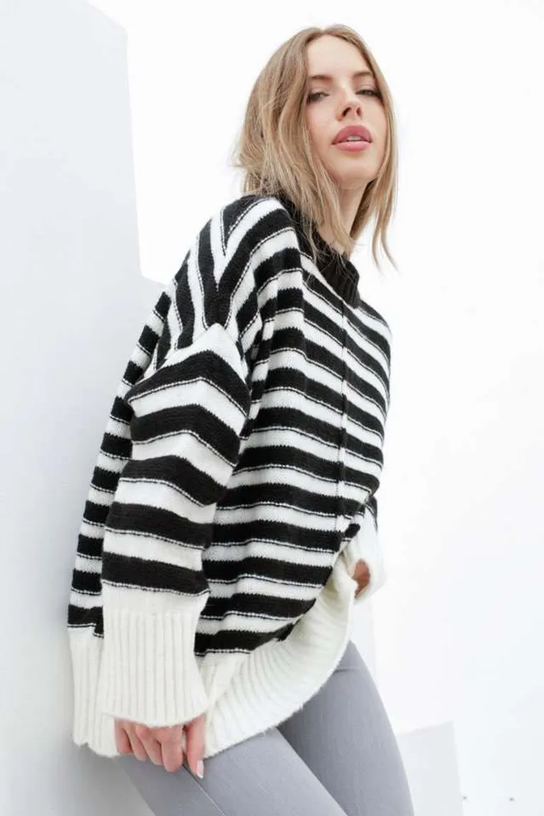 Sweater Oversize Rayado de Hesed en Buzos y Sweaters para argentina