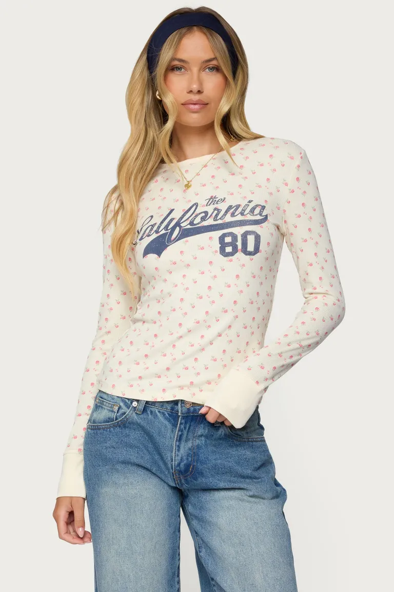 Remera cali floral manga larga de Edikted en Buzos y Sweaters para argentina